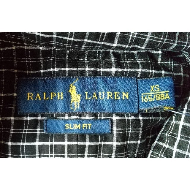 Ralph Lauren(ラルフローレン)の【新品タグ付き】黒刺繍ロゴ  ラルフローレン BDシャツ 長袖 XSサイズ メンズのトップス(Tシャツ/カットソー(七分/長袖))の商品写真