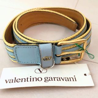 ヴァレンティノガラヴァーニ(valentino garavani)の新品◆ヴァレンティノ・ガラヴァーニ◆水色　ベルト マリン　レディース(ベルト)