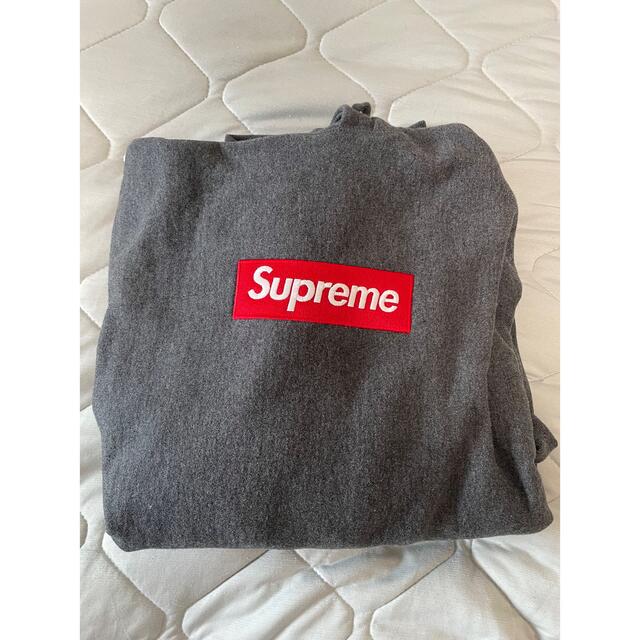 supreme Box Logo Hooded Sweatshirt チャコール