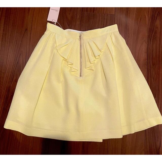 LD prime(エルディープライム)の新品　エルディープライム　裏地パンツつき　スカート　レモン色 レディースのスカート(ミニスカート)の商品写真