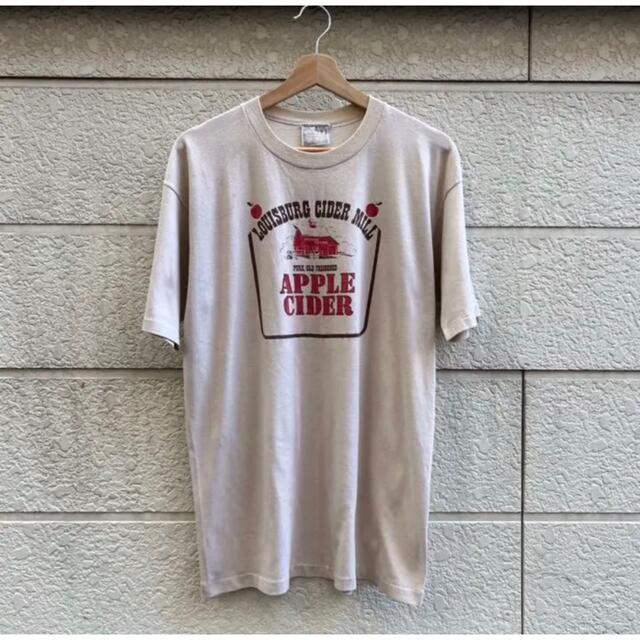 80s 90s USAプリントTシャツ アップルサイダー vintage メンズのトップス(Tシャツ/カットソー(半袖/袖なし))の商品写真