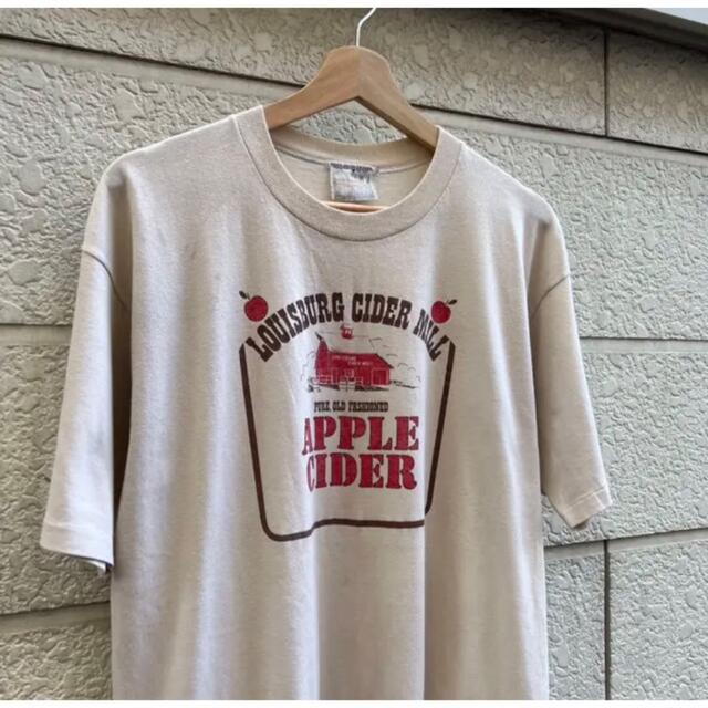 80s 90s USAプリントTシャツ アップルサイダー vintage メンズのトップス(Tシャツ/カットソー(半袖/袖なし))の商品写真