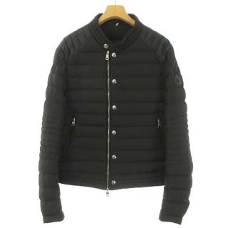 モンクレール(MONCLER)のBARRAL 2018 ライダース ダウン ジャケット ブルゾン 2 ブラック(ダウンジャケット)