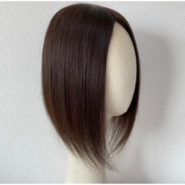 します】 ノーカットヘアピース 高品質レミー人毛100% ポイント