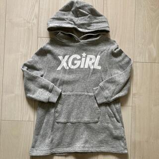 エックスガールステージス(X-girl Stages)のX-girl STAGES スウェット パーカー ワンピース 110cm(ワンピース)