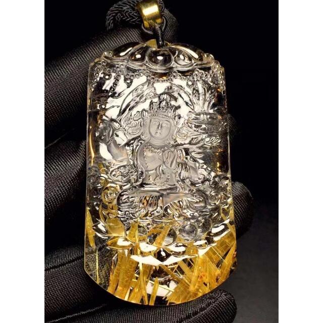 即納】 ⭐︎【天然】タイチンルチルクオーツ ネックレス 42g