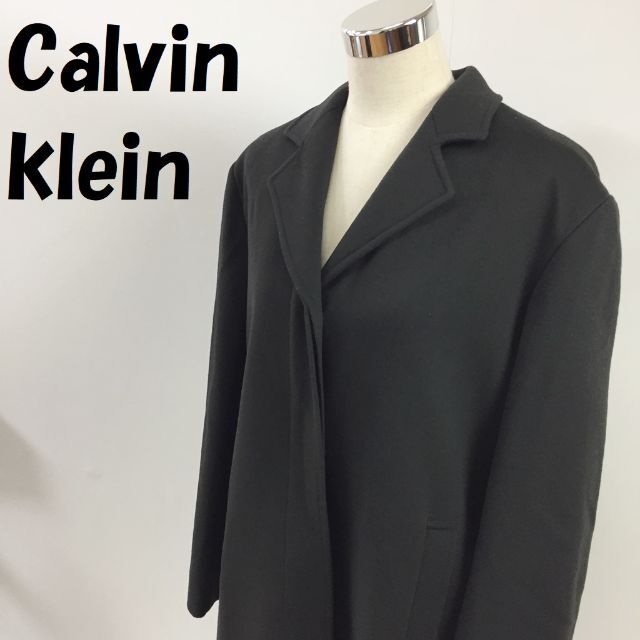 Calvin Klein(カルバンクライン)のカルバンクライン チェスターコート ロングコート 比翼 USA製 レディース レディースのジャケット/アウター(チェスターコート)の商品写真