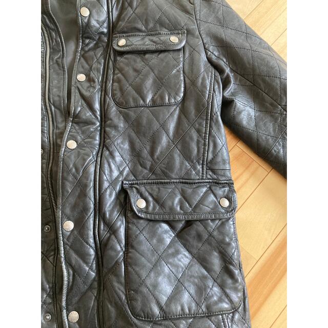 ジョセフアブード　キルティング、ブラックレザージャケット メンズのジャケット/アウター(レザージャケット)の商品写真