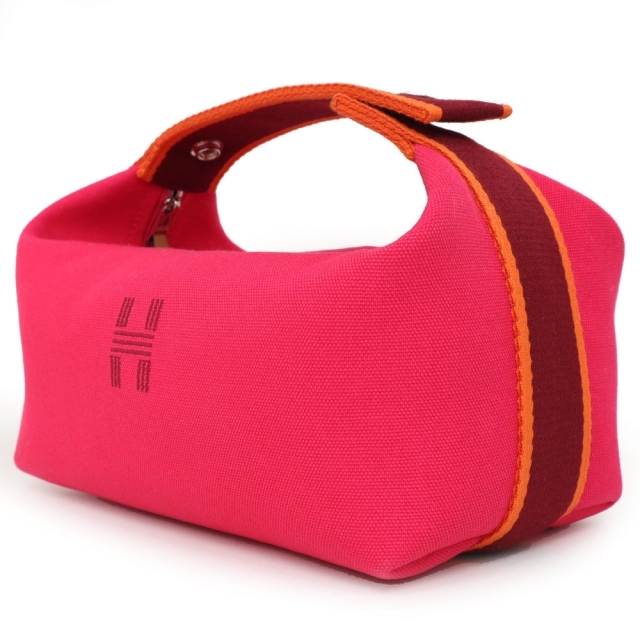HERMES エルメス ブリッド・ア・ブラック ポーチ PM ハイビスカス