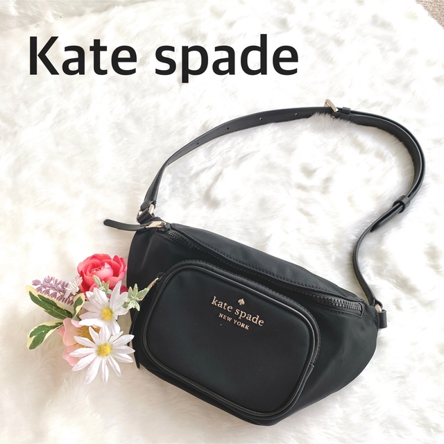 Katespade ケイトスペード ウエストポーチ 黒 レディース - www
