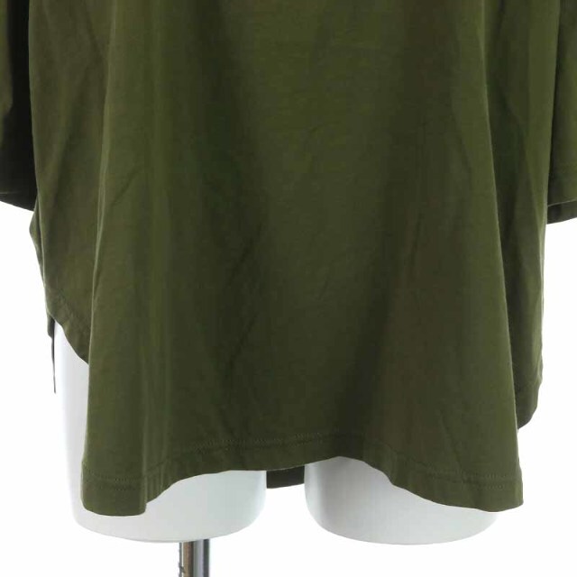 ENFOLD(エンフォルド)のエンフォルド コンパクト天竺 ルーズBOX Tシャツ 38 M カーキ レディースのトップス(その他)の商品写真