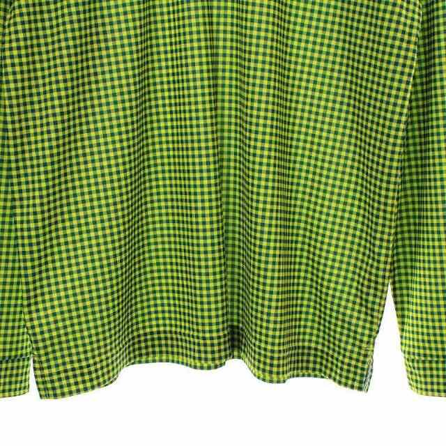Callaway(キャロウェイ)のキャロウェイ ポロシャツ カットソー 長袖 刺繍 チェック LL 緑 黄色 メンズのトップス(ポロシャツ)の商品写真