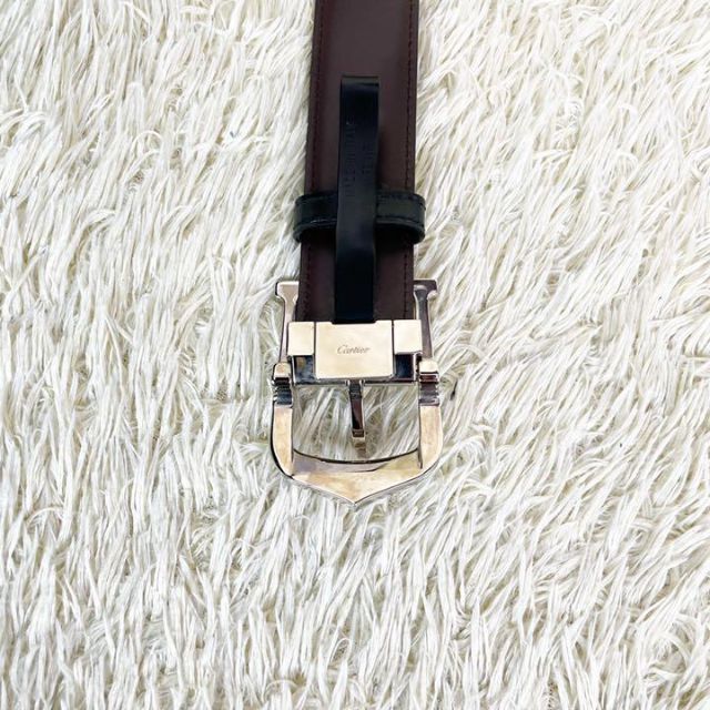最大59%オフ! 正規 カルティエ トーチュ×Cバックル クロコ調ベルト黒