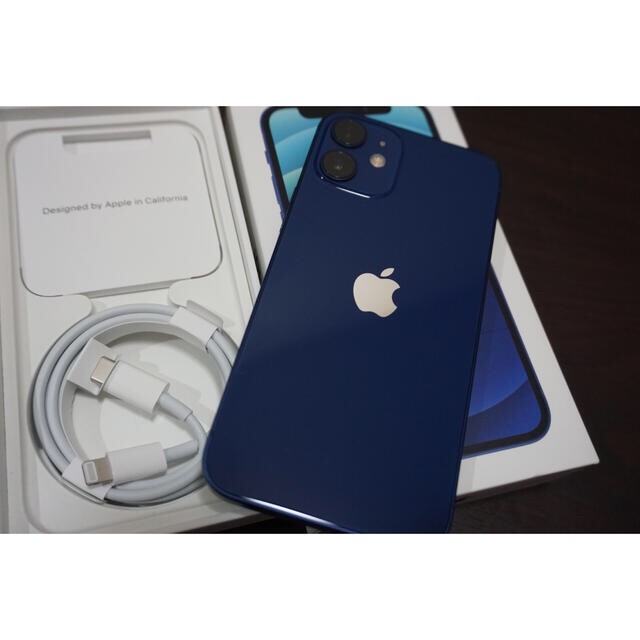 Apple - iPhone12 mini 本体　64GB ブルー　新品に近い　simフリー　箱