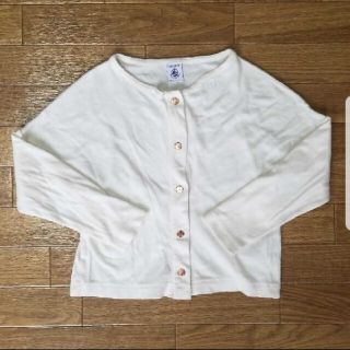 プチバトー(PETIT BATEAU)のプチバトー　コットンリネンカーディガン　4ans/104cm(カーディガン)