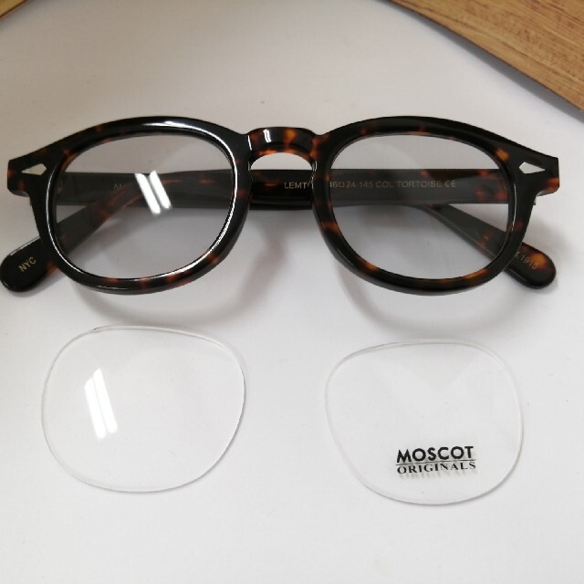MOSCOT LEMTOSH / モスコット レムトッシュデミブラウンケースメガネ拭きカラー