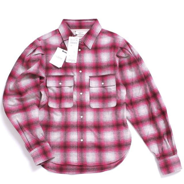 Isabel Marant(イザベルマラン)の新品 イザベルマランエトワール REOSI SHIRT チェックシャツ ピンク レディースのトップス(シャツ/ブラウス(長袖/七分))の商品写真