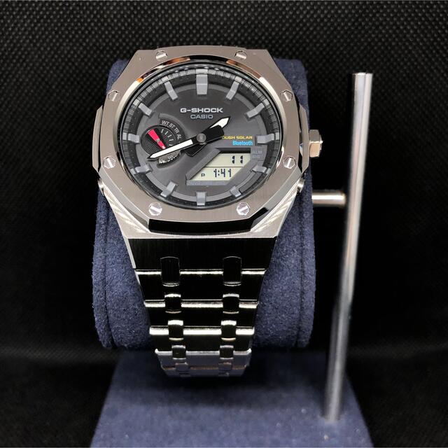 G-SHOCK(ジーショック)のGAB2100本体付き ステンレスベルトセット カシオーク カスタム Gショック メンズの時計(腕時計(アナログ))の商品写真