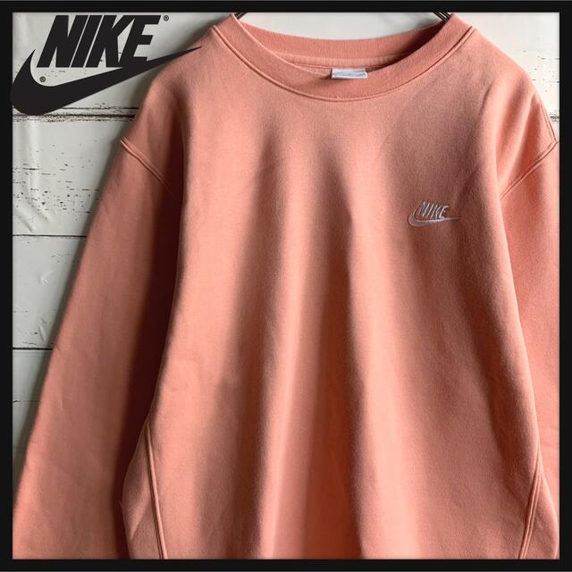 【希少カラー】NIKE ☆胸刺繍ロゴ入りスウェット　トレーナー　パステル　裏起毛