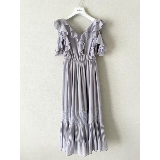 【美品♡】エイミーイストワール ラッフルフリルワンピース ラベンダー