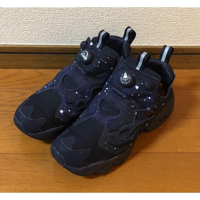 良品 REEBOK PUMP FURY OG 24cm 宇宙柄 ネイビー 紺靴/シューズ