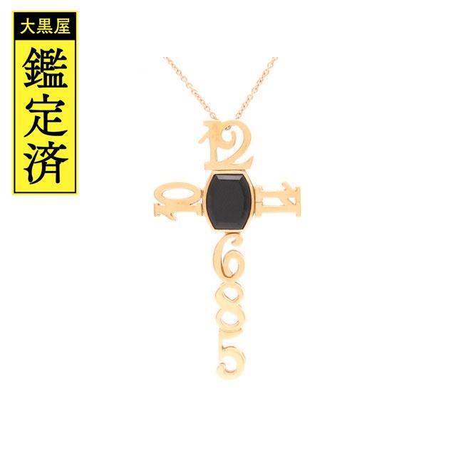 FRANCK MULLER - フランクミュラー　ナンバークロスネックレス　オニキス　PG　【200】
