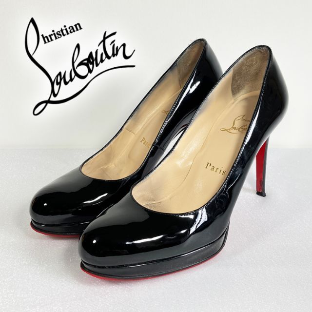 Christian Louboutin - クリスチャン ルブタン レッドソール ブラック エナメル パンプスの通販 by Tiffany’s