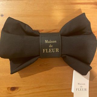 メゾンドフルール(Maison de FLEUR)のメゾンドフルール　リボンエコバッグ　黒(エコバッグ)