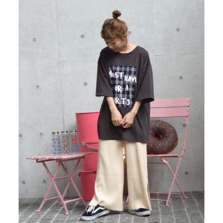 ダブルクローゼット(w closet)のw closet チェックロゴプリントTシャツ(Tシャツ(半袖/袖なし))