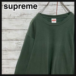 シュプリーム メンズのTシャツ・カットソー(長袖)(グリーン・カーキ ...