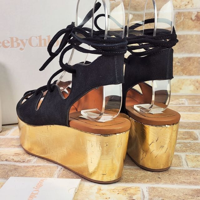 SEE BY CHLOE - シーバイ クロエ ☆ 厚底 レースアップ サンダル SEE BY CHLOE - シーバイ クロエ ☆ 厚底 レースアップ サンダル