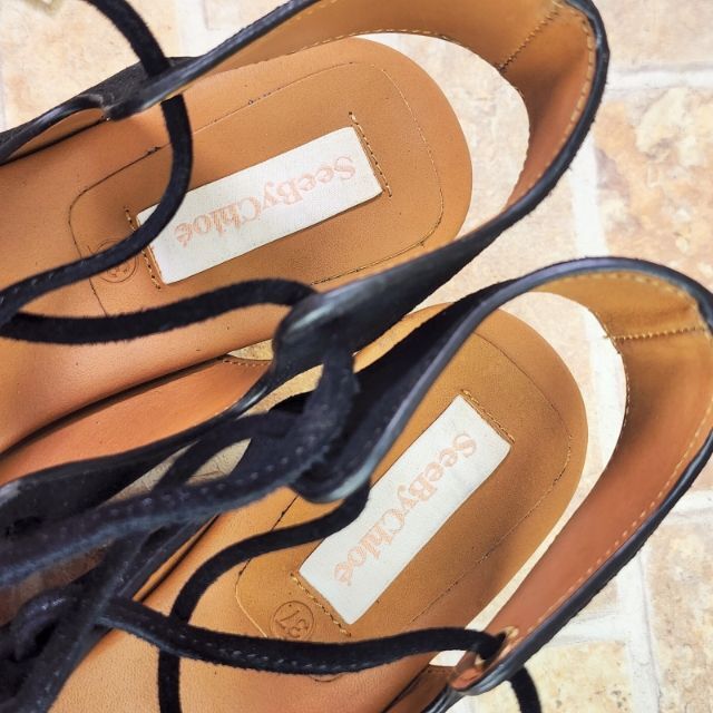 SEE BY CHLOE - シーバイ クロエ ☆ 厚底 レースアップ サンダル SEE BY CHLOE - シーバイ クロエ ☆ 厚底 レースアップ サンダル