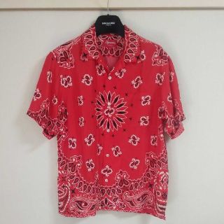 シュプリーム(Supreme)のキムタク着 supreme bandana silk shirt  Red S(シャツ)