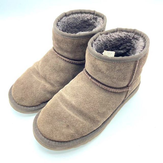 UGG(アグ)のアグ オーストラリア ムートンブーツ 25 茶 スエード ロゴ レディース 靴 レディースの靴/シューズ(ブーツ)の商品写真