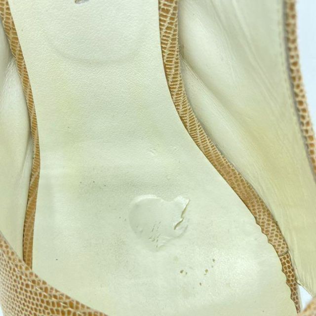 GINZA Kanematsu(ギンザカネマツ)の銀座かねまつ ミュール 25 パイソン型押し ライトブラウン レディース 靴 レディースの靴/シューズ(ミュール)の商品写真