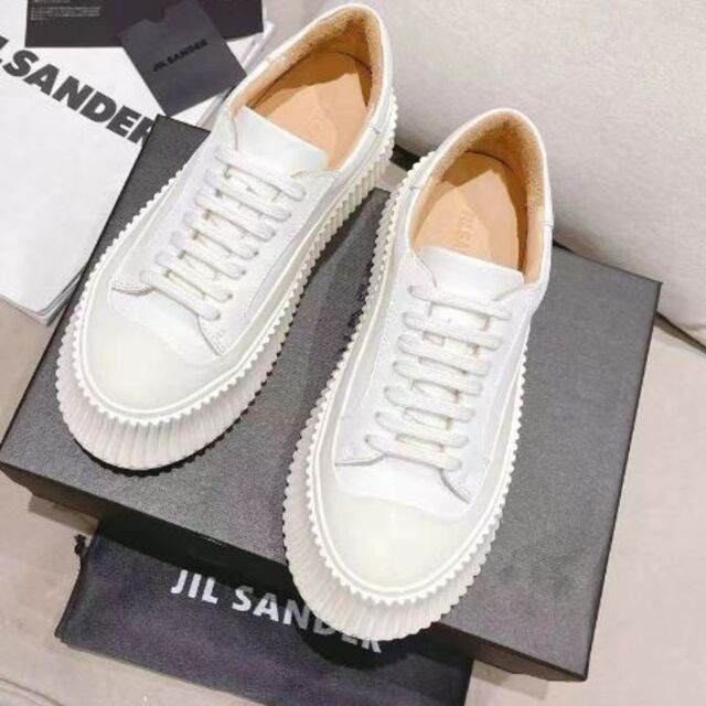 【新品】JIL SANDER プラットフォーム レザー スニーカー 37