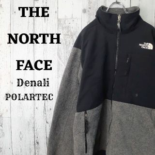 ザノースフェイス(THE NORTH FACE)のUS規格ノースフェイスデナリジャケット黒ブラックグレー灰色刺繍ロゴ古着(ブルゾン)