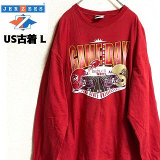 ジャージーズ(JERZEES)のJERZEES 長袖Tシャツ ロンT アメフト インサイトボール アイオワ州(Tシャツ/カットソー(七分/長袖))