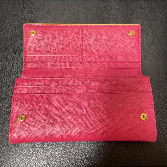 PRADA 長財布 サフィアーノ メタル ピンク