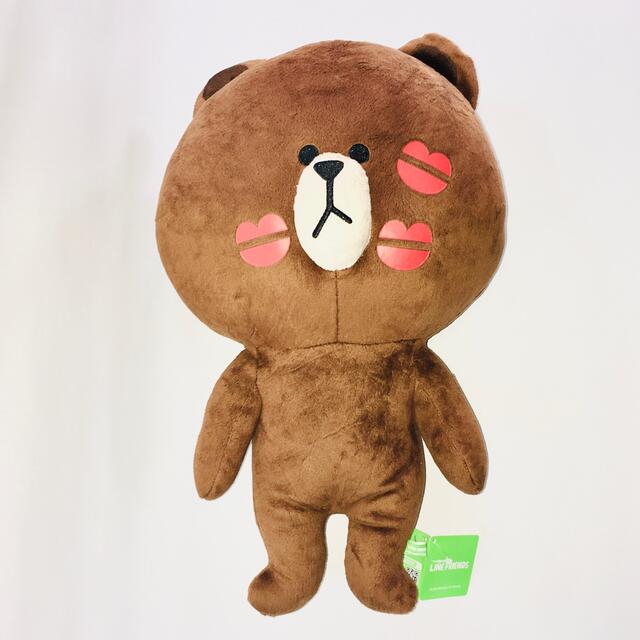 LINE FRIENDS ブラウン BIG×BIGぬいぐるみ キッスver.   エンタメ/ホビーのおもちゃ/ぬいぐるみ(ぬいぐるみ)の商品写真