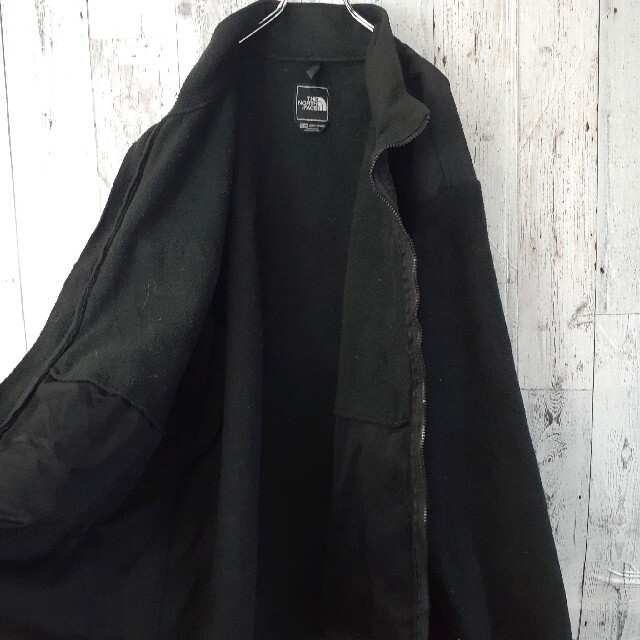 US規格ノースフェイスデナリジャケット黒ブラック刺繍ロゴポーラテック5L 5