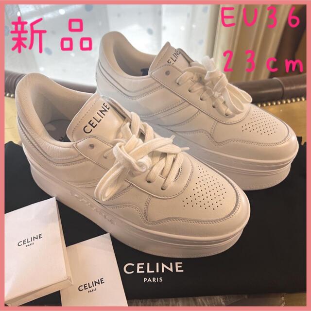希少完売サイズ】36 CELINE ブロックスニーカー ウェッジアウトソール