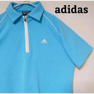 アディダス(adidas)のアディダス 半袖  ポロシャツ ブルー(ポロシャツ)