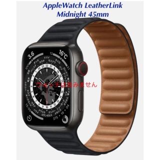 Apple Watch - Apple純正 ミッドナイトレザーリンク M/L 45mm 新品 ...