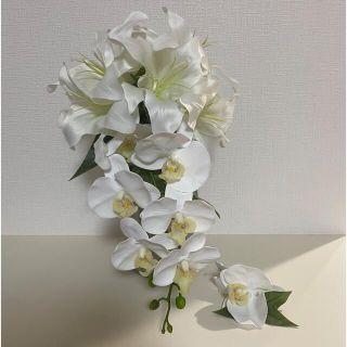 ブーケ　ブートニア　造花　ウェディング(ブーケ)