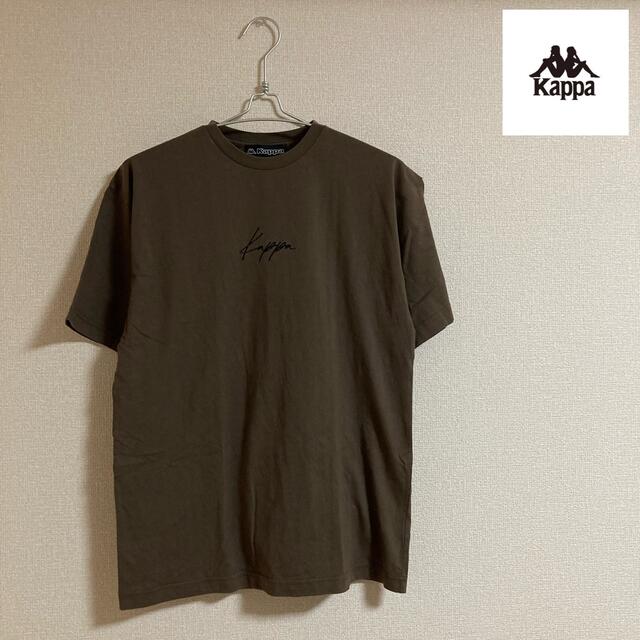 Kappa(カッパ)の【匿名配送】Kappa カッパ 筆記体ロゴクルーネック半袖Tシャツ  ブラウンM メンズのトップス(Tシャツ/カットソー(半袖/袖なし))の商品写真