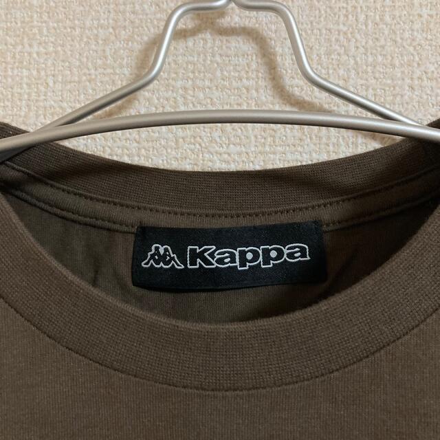 Kappa(カッパ)の【匿名配送】Kappa カッパ 筆記体ロゴクルーネック半袖Tシャツ  ブラウンM メンズのトップス(Tシャツ/カットソー(半袖/袖なし))の商品写真