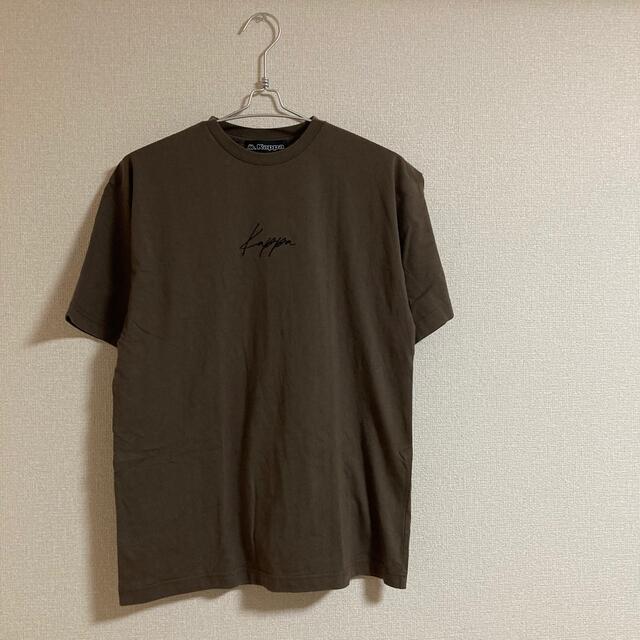 Kappa(カッパ)の【匿名配送】Kappa カッパ 筆記体ロゴクルーネック半袖Tシャツ  ブラウンM メンズのトップス(Tシャツ/カットソー(半袖/袖なし))の商品写真