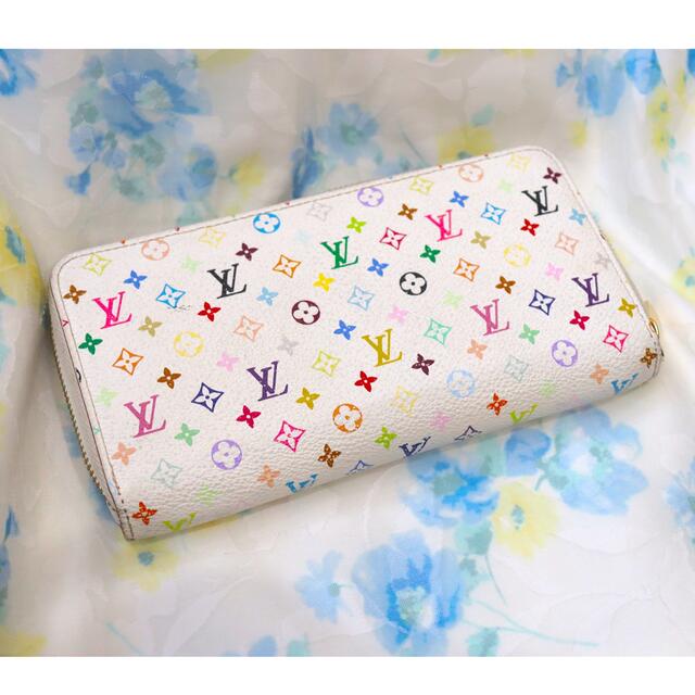 販売での到着 LOUIS VUITTON マルチカラー 長財布 ジッピー レディース