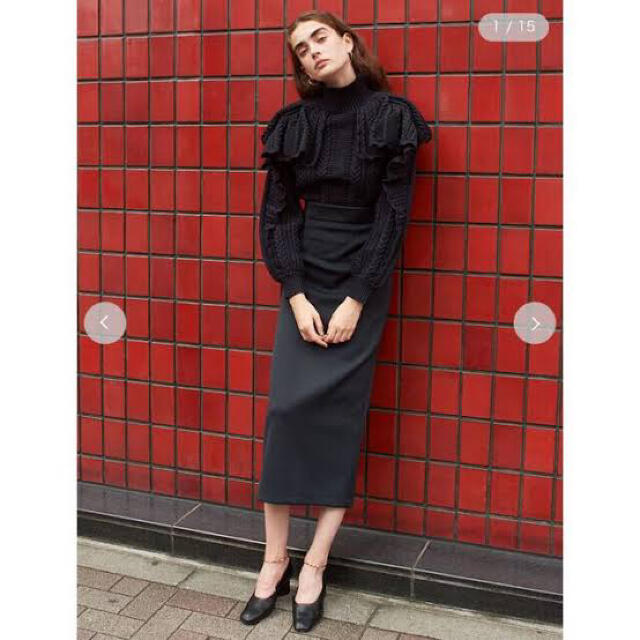 SNIDEL(スナイデル)のスナイデル　ポンチタイトスカート　ブラック レディースのスカート(ロングスカート)の商品写真
